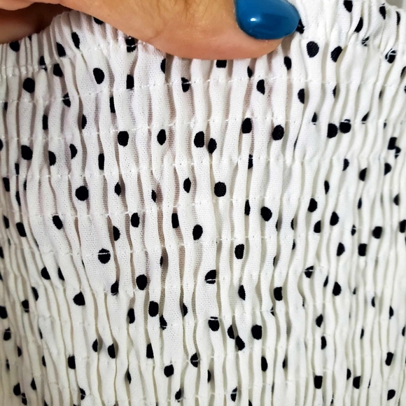 SHEIN Dress Polka Dot White / Black Sz S - Picture 5 of 11